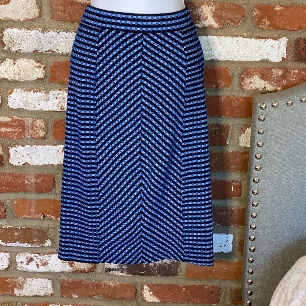 Anthropologie Maeve textured indigo pencil skirt Size XS - Picture 3 of 8